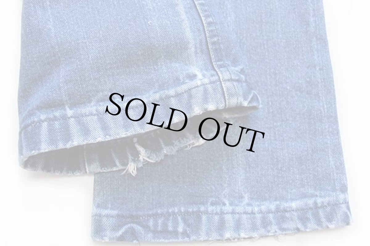 画像9: 70s USA製 Leeリー フレア デニムパンツ w33★ベルボトム (9)