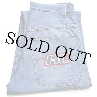 90s USA製 ポロ ラルフローレン POLO JEANS ロゴ刺繍 デニム