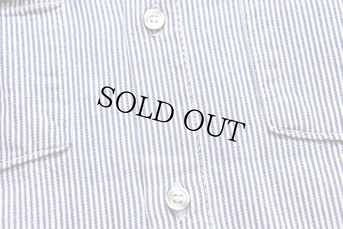 画像5: USA製 PRISON BLUES プリズンブルース ヒッコリー ストライプ コットン ワークシャツ XL (5)