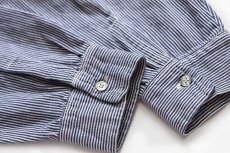 画像6: USA製 PRISON BLUES プリズンブルース ヒッコリー ストライプ コットン ワークシャツ XL (6)