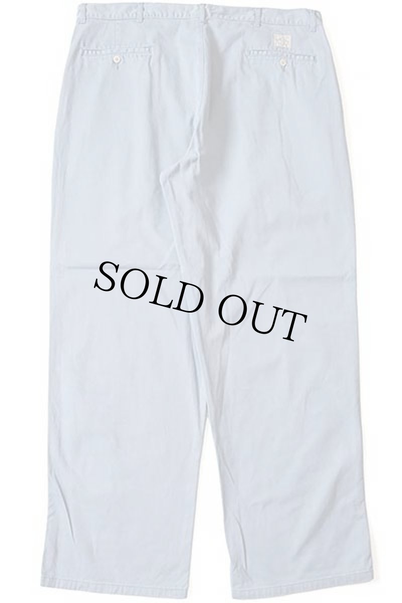 画像3: 90s ポロ ラルフローレン ツータック コットン チノパン ライトブルー w38 L30★88 (3)