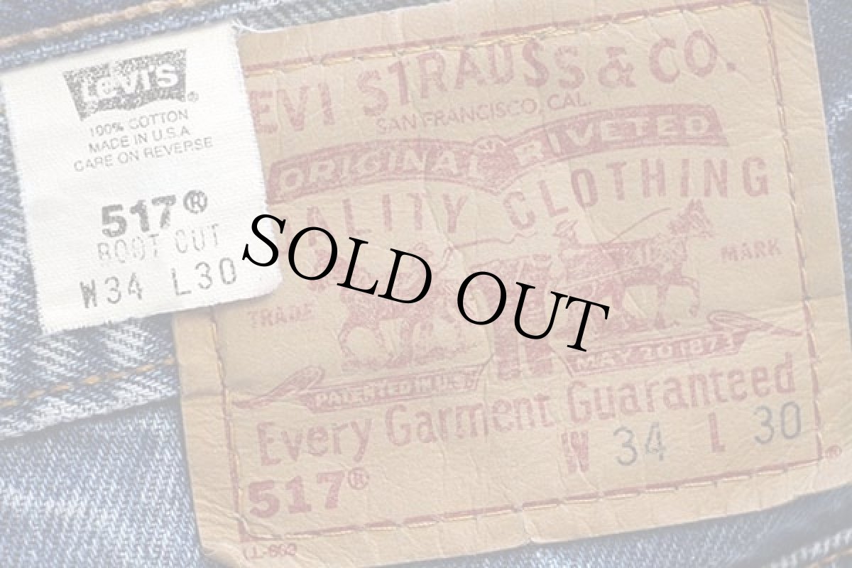 画像6: 00s USA製 Levi'sリーバイス 517 デニムパンツ w34 L30★42 ブーツカット (6)