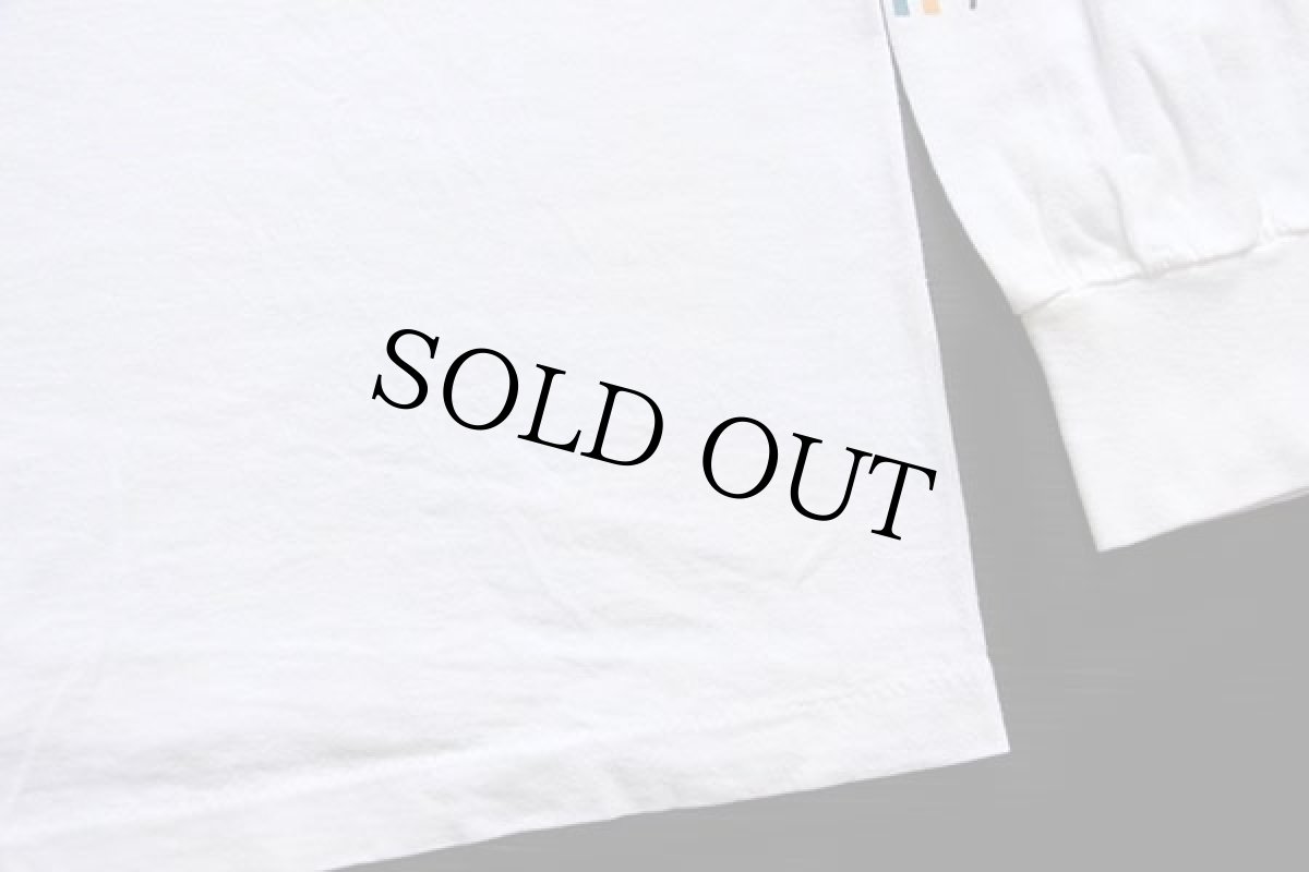 画像5: 80s USA製 GOING TO THE SUN GLACIER PARK アート コットン 長袖Tシャツ 白 XL (5)