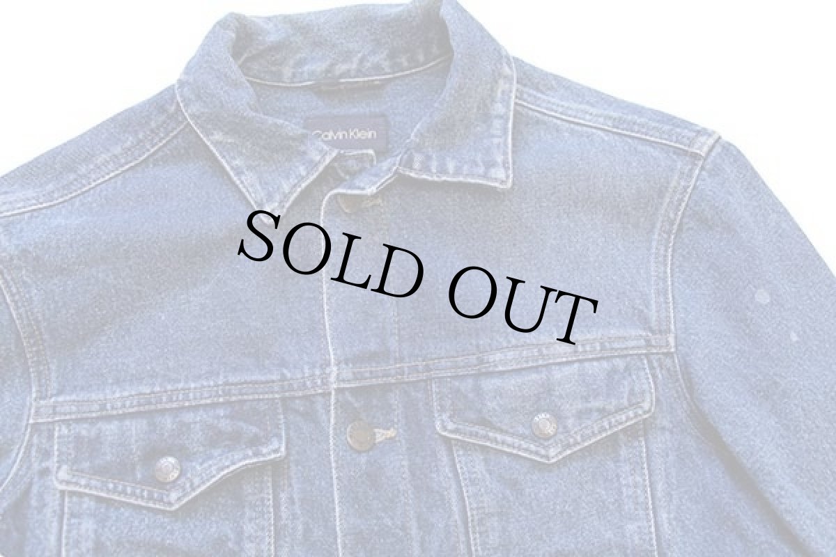 画像3: 90s Calvin Kleinカルバンクライン デニムジャケット 4ポケット M (3)