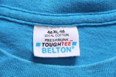 画像4: 80s USA製 COLUMBUS ロゴ コットン 長袖Tシャツ 水色 XL (4)
