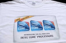 画像3: INTEL CORE PROCESSORS コットン 長袖Tシャツ 白 XL (3)