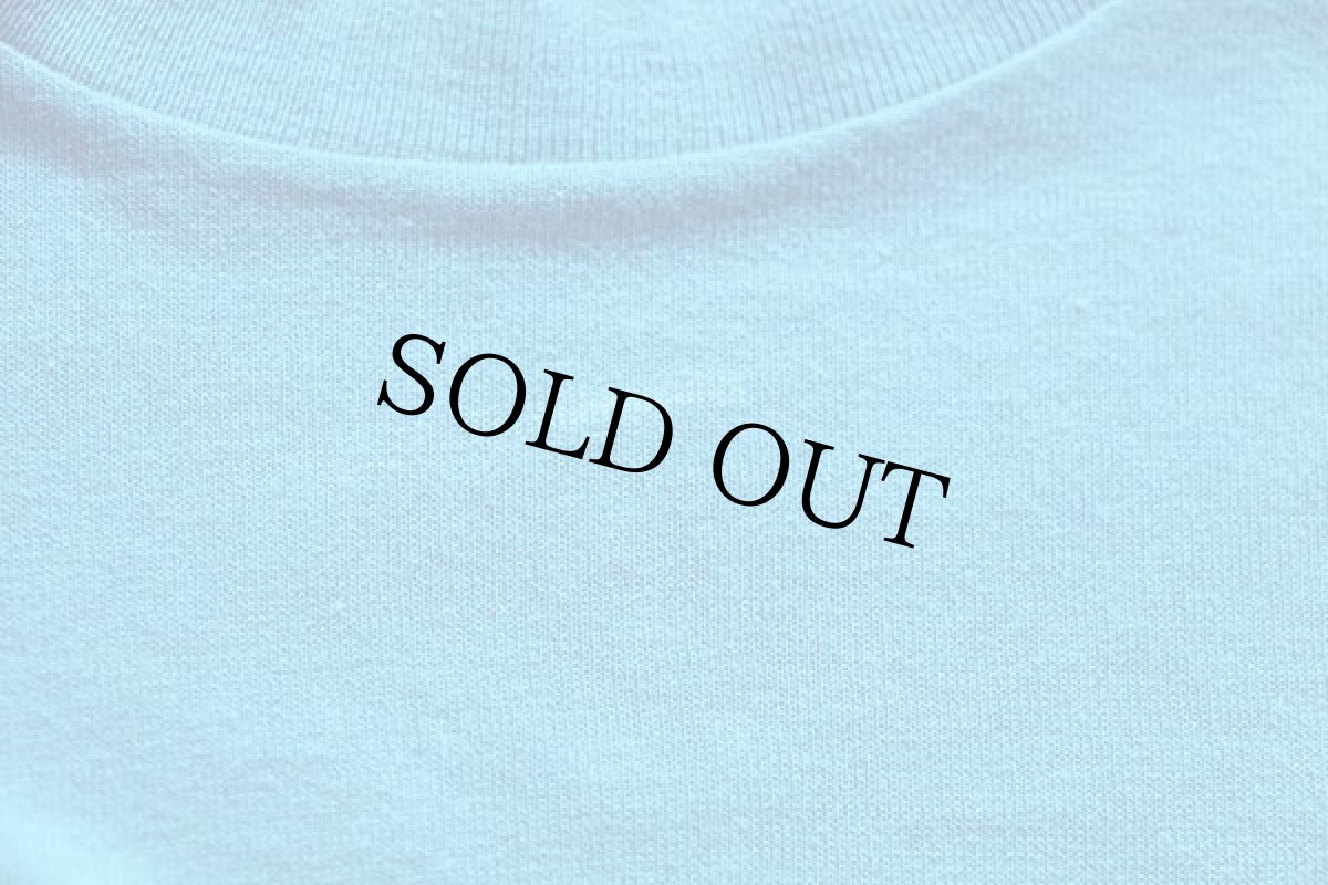 画像5: 80s USA製 COLUMBUS ロゴ コットン 長袖Tシャツ 水色 XL (5)