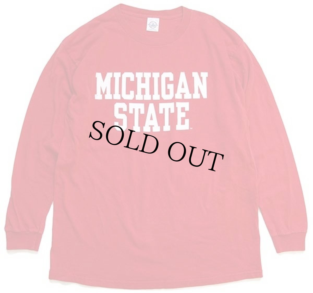 画像1: 00s MICHIGAN STATE コットン 長袖Tシャツ 赤 L (1)