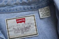 画像4: 90s Levi'sリーバイス デニム ウエスタンシャツ L (4)