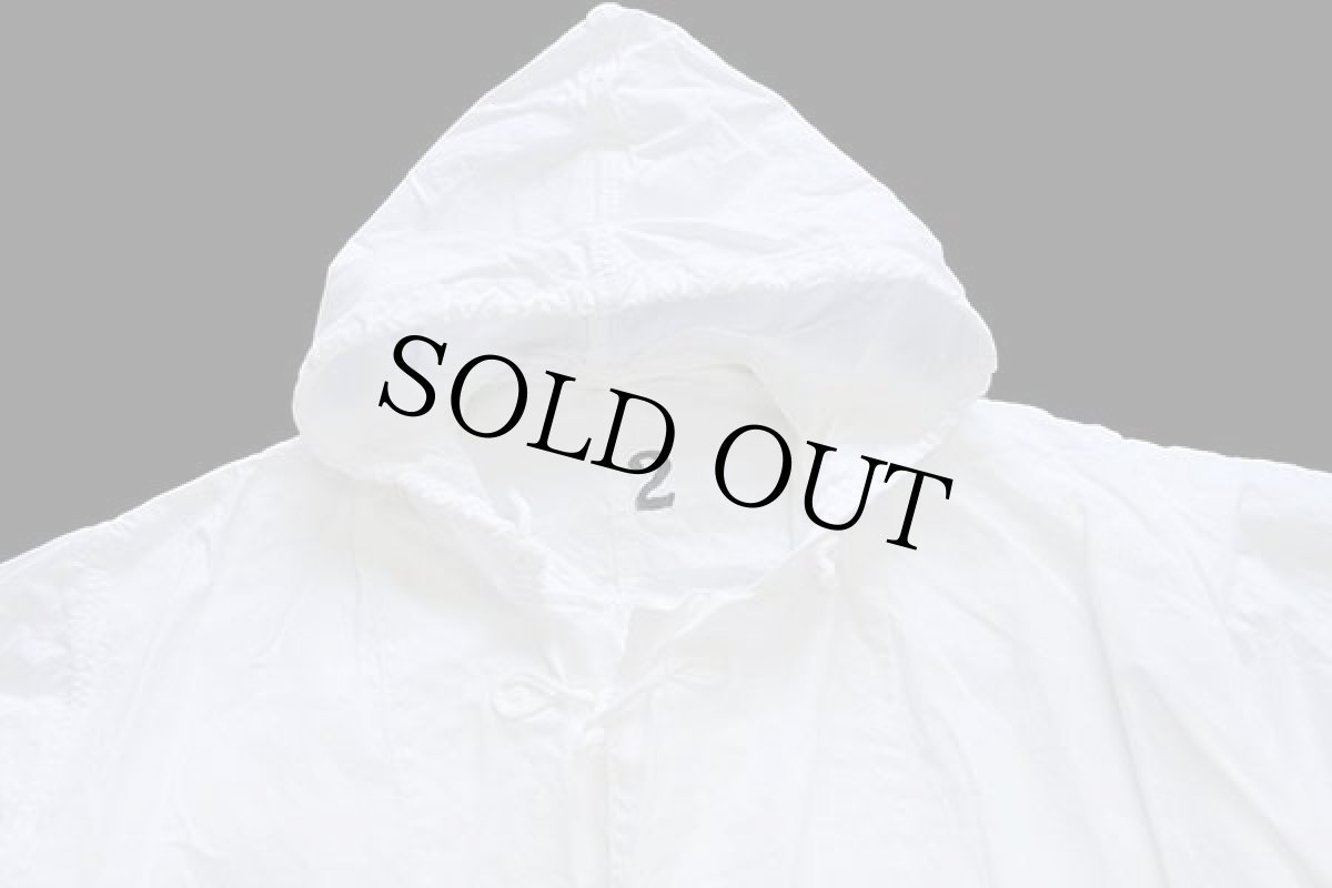 画像3: デッドストック★ビンテージ イタリア軍 コットン スノーカモ パーカー 白 2★B モッズコート (3)