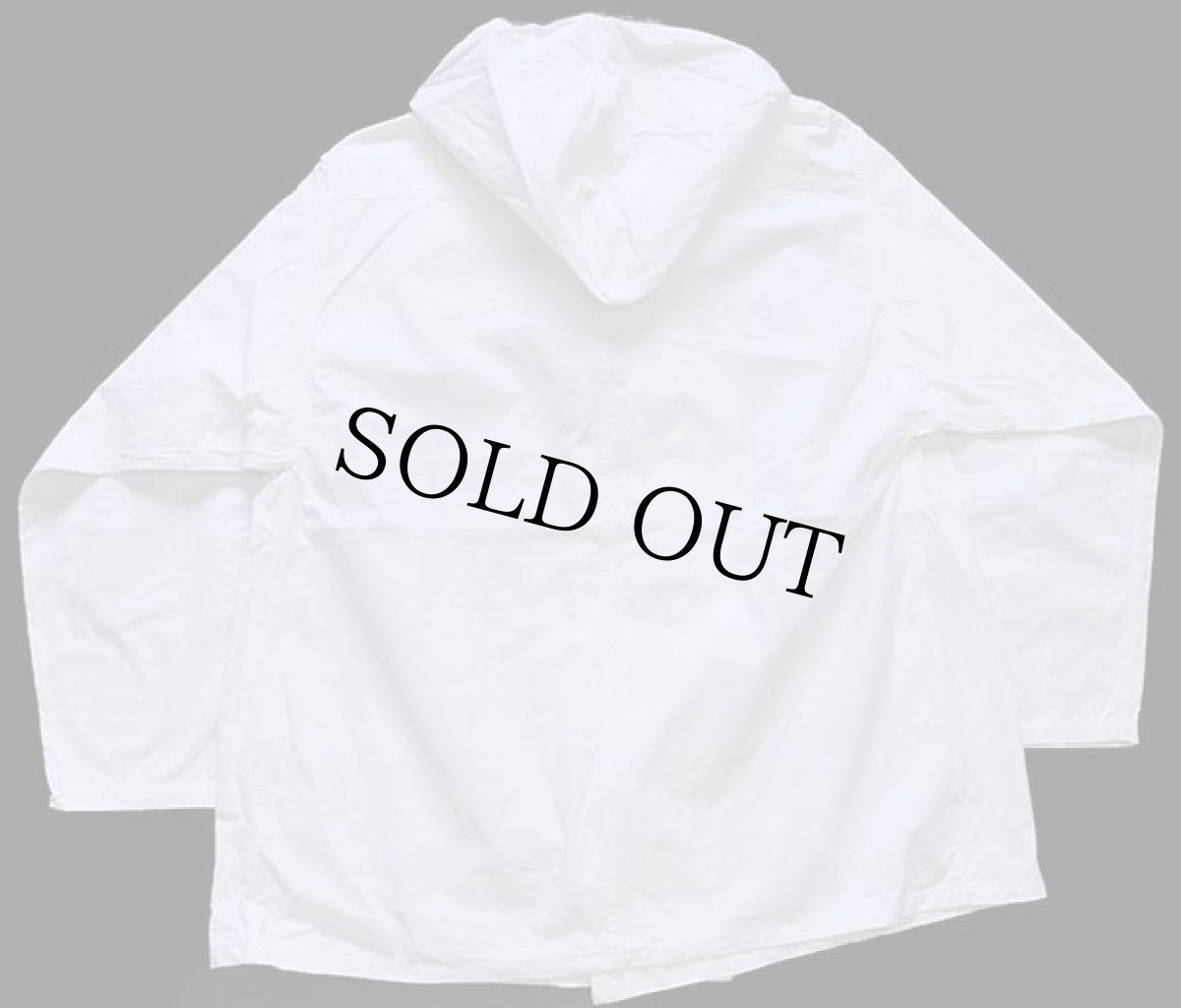 画像2: デッドストック★ビンテージ イタリア軍 コットン スノーカモ パーカー 白 2★A モッズコート (2)