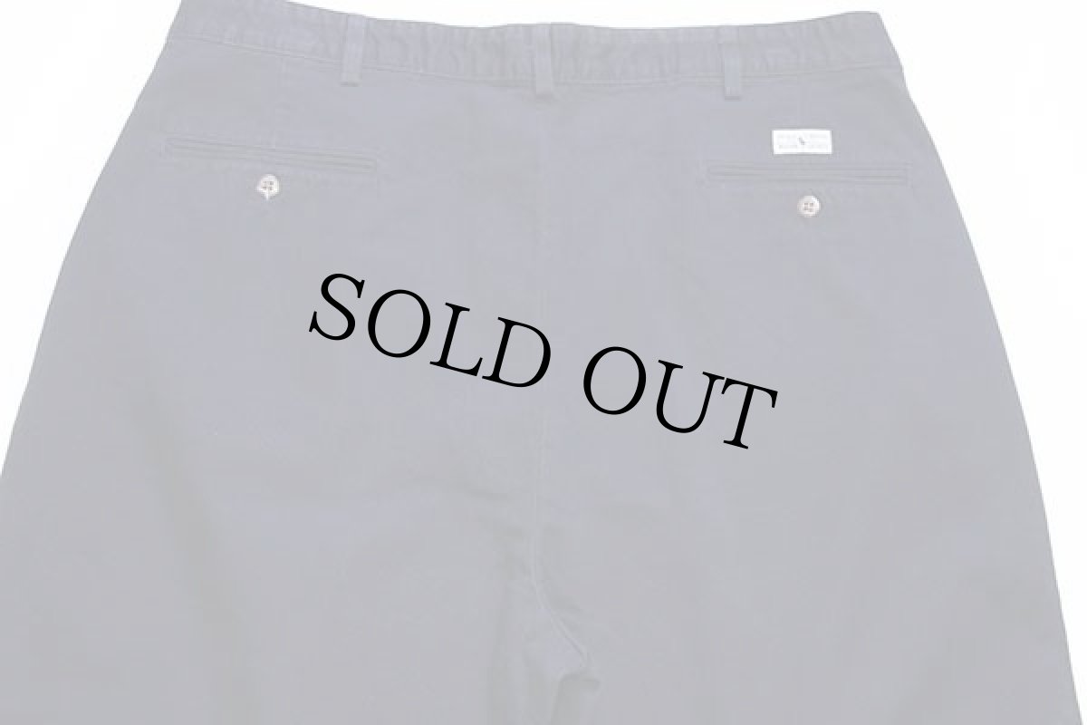 画像5: 90s USA製 ポロ ラルフローレン ツータック コットン チノパン 濃紺 w38 L30★79 (5)