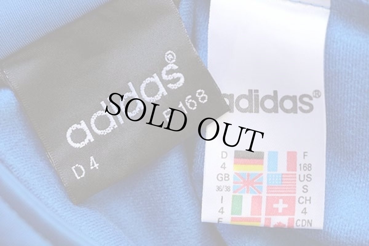 画像4: adidasアディダス トレフォイル ロゴ刺繍 トラックジャケット 青×白 S★ジャージ (4)