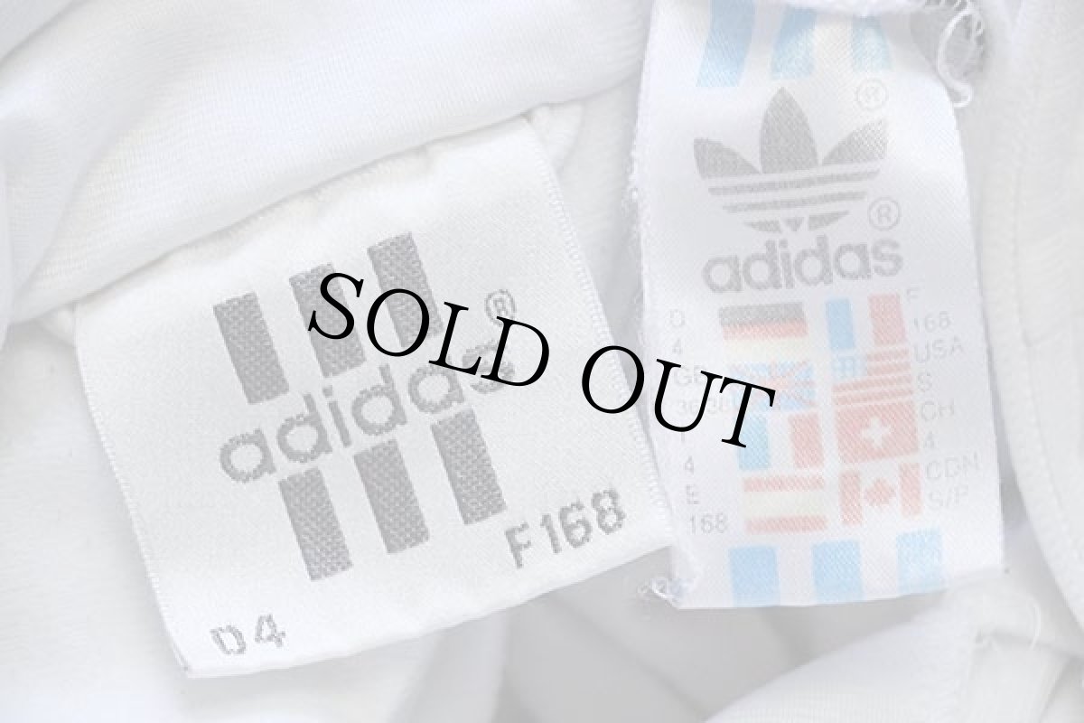 画像4: 90s adidasアディダス トレフォイル ロゴ刺繍 トラックジャケット 白×紺 S★ジャージ (4)