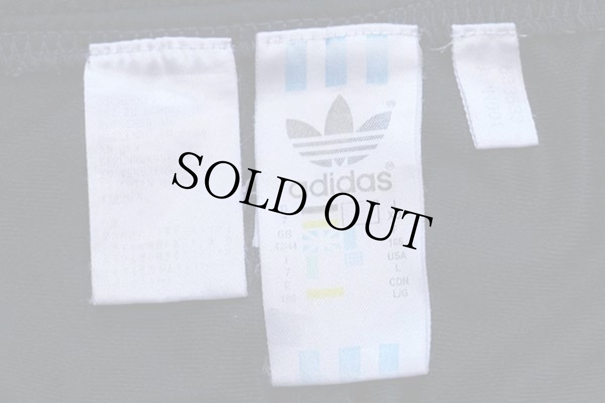 画像6: 90s adidasアディダス トレフォイル ロゴ刺繍 トラックパンツ 紺×水色 L★ジャージ (6)