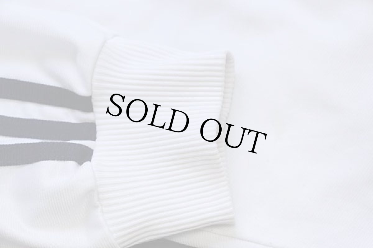 画像6: 90s adidasアディダス トレフォイル ロゴ刺繍 トラックジャケット 白×紺 S★ジャージ (6)