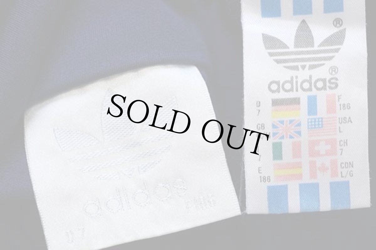 画像4: 90s adidasアディダス トレフォイル ロゴ刺繍 トラックジャケット 紺×白 L★ジャージ (4)