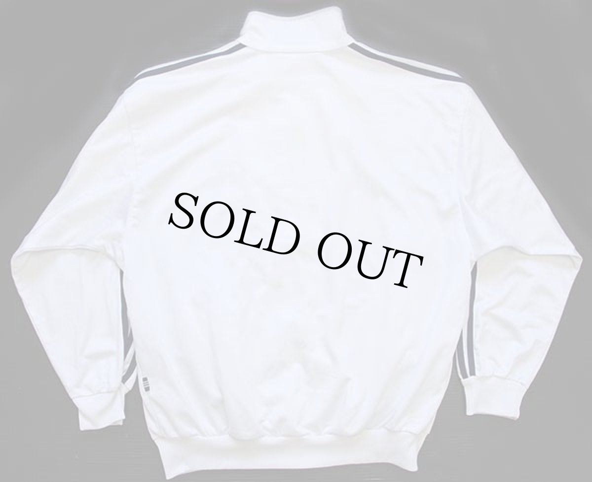 画像2: 90s adidasアディダス トレフォイル ロゴ刺繍 トラックジャケット 白×紺 S★ジャージ (2)