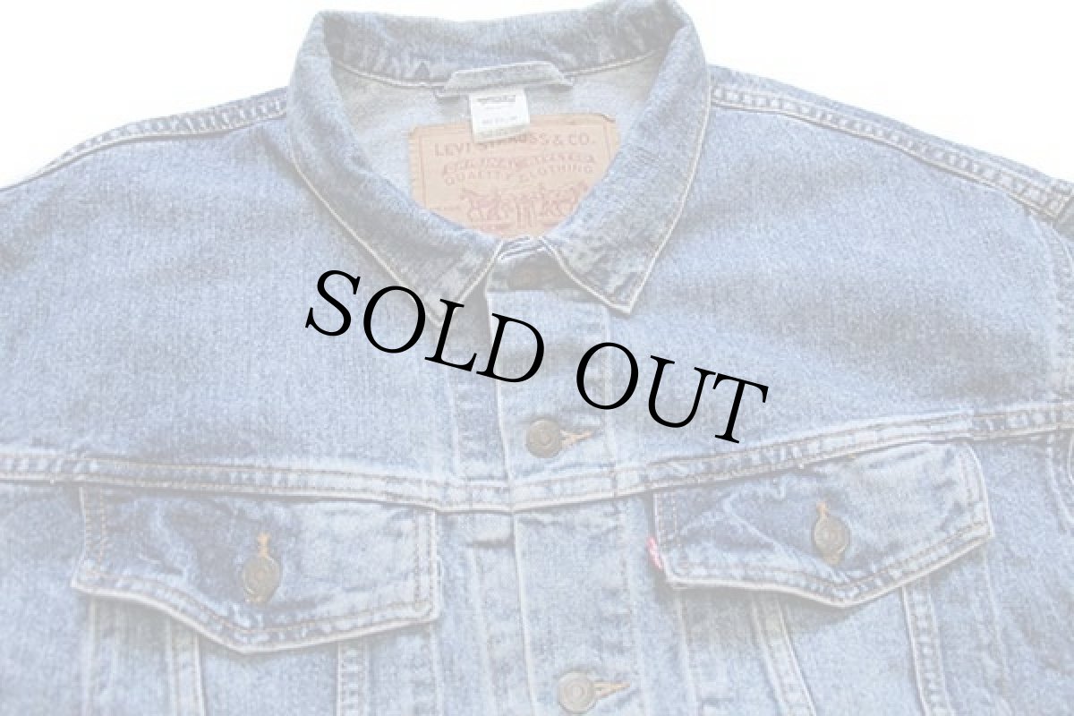 画像3: 90s メキシコ製 Levi'sリーバイス 70598 デカパッチ デニムジャケット 4ポケット M (3)