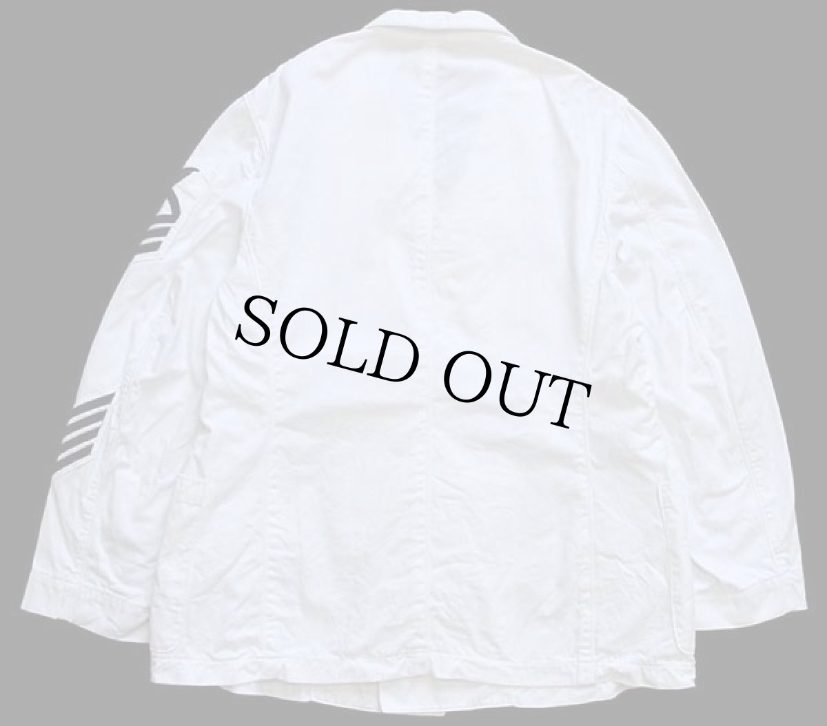 画像2: 60s 米軍 U.S.NAVY NAVAL&CIVILIAN WEAR パッチ付き コットンツイル ダブルブレスト オフィサージャケット 白 (2)