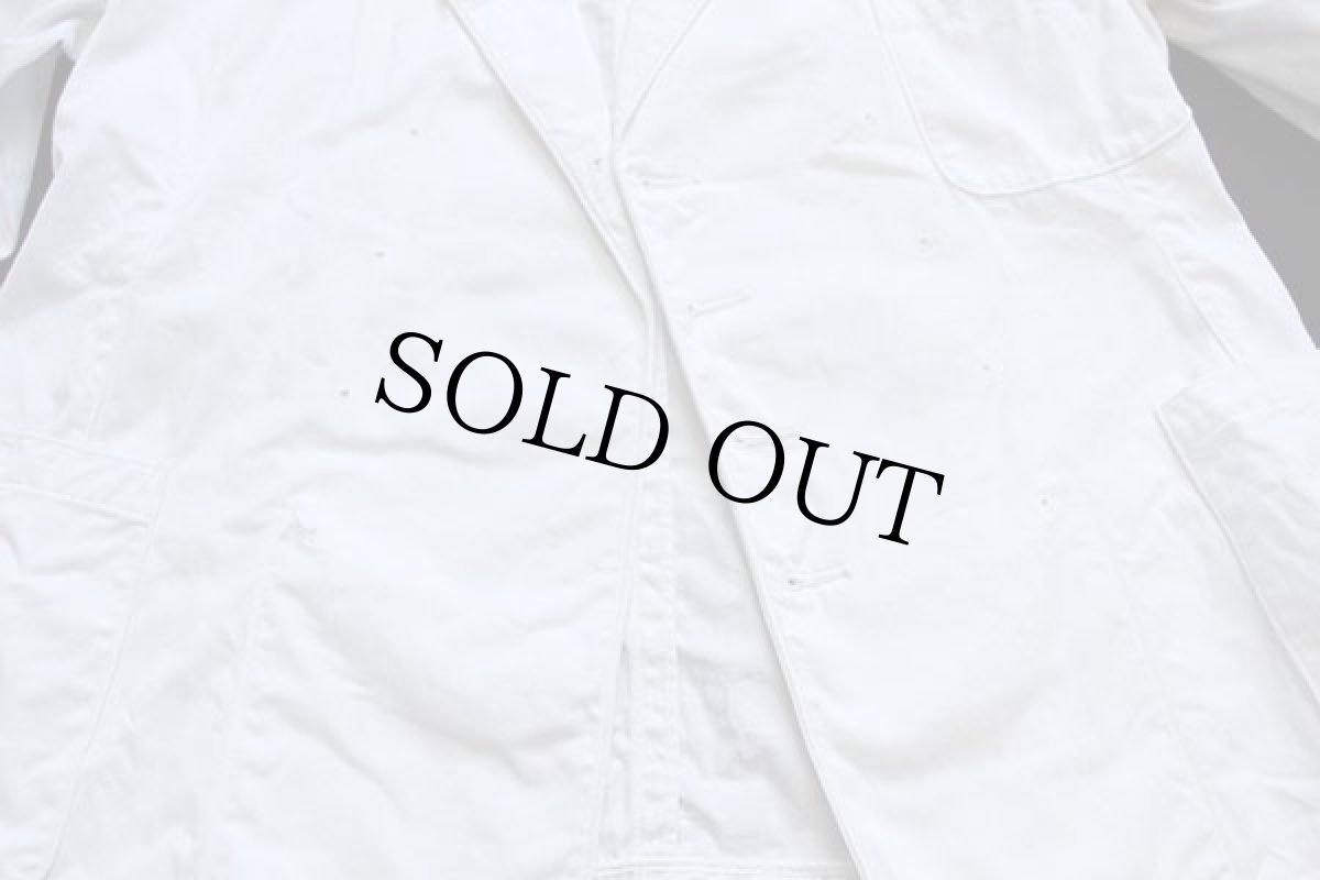 画像5: 60s 米軍 U.S.NAVY NAVAL&CIVILIAN WEAR パッチ付き コットンツイル ダブルブレスト オフィサージャケット 白 (5)