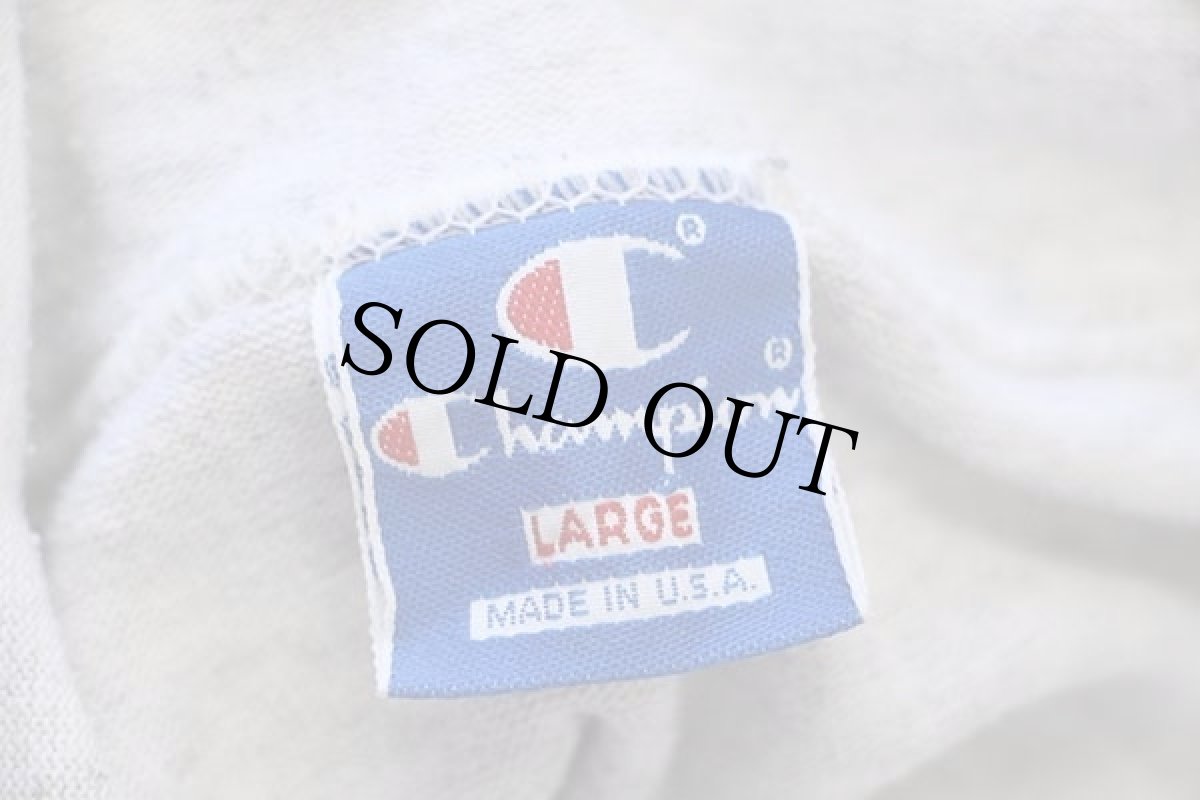 画像4: 90s USA製 Championチャンピオン LEHIGH UNIVERSITY カットソー パーカー 杢ライトグレー L (4)