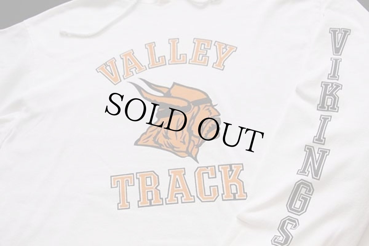 画像3: 90s USA製 VALLEY TRACK VIKINGS カットソー パーカー 白 XL (3)