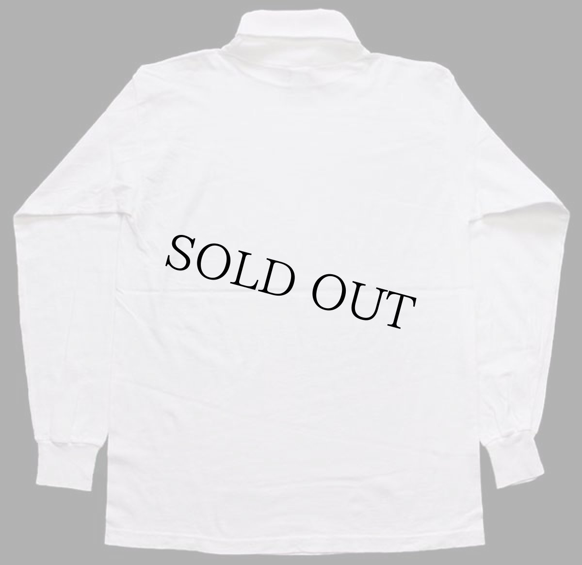 画像2: 90s USA製 バッキー 刺繍 タートルネック コットン 長袖Tシャツ 白 L (2)