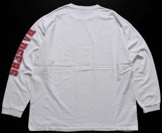 画像2: 90s USA製 JANSPORTジャンスポーツ BADGERS バッキー コットン 長袖Tシャツ 白 XL (2)