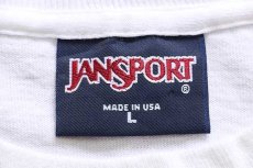 画像4: 90s USA製 JANSPORTジャンスポーツ BERRY COLLEGE VIKINGS コットン 長袖Tシャツ 白 L (4)