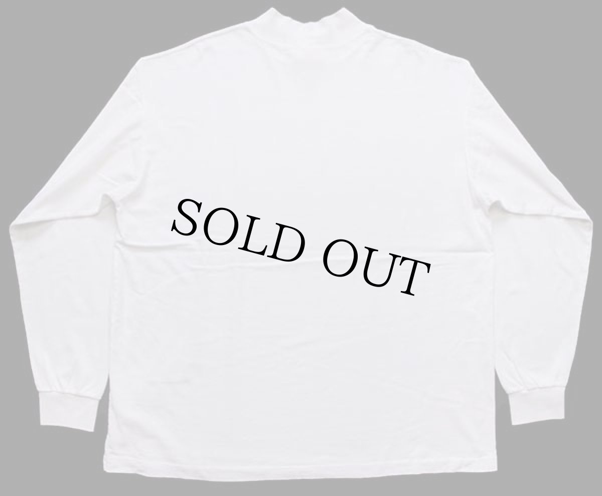 画像2: 90s USA製 Gatorade ロゴ刺繍 モックネック 長袖Tシャツ 白 XL (2)