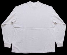 画像2: 90s USA製 Gatorade ロゴ刺繍 モックネック 長袖Tシャツ 白 XL (2)