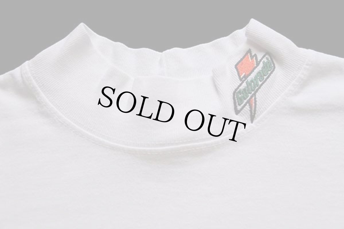 画像3: 90s USA製 Gatorade ロゴ刺繍 モックネック 長袖Tシャツ 白 XL (3)