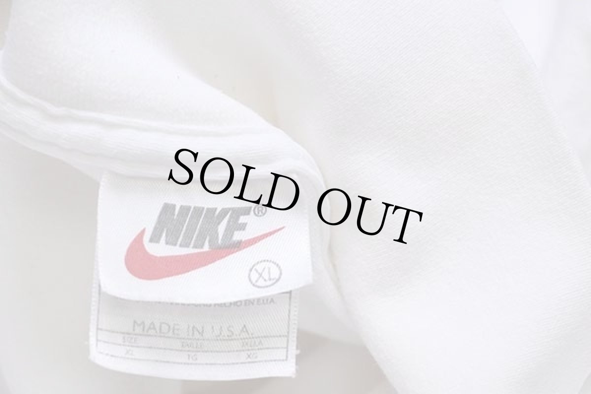 画像4: 90s USA製 NIKEナイキ ワンポイント タートルネック コットン カットソー 白 XL (4)