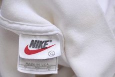 画像4: 90s USA製 NIKEナイキ ワンポイント タートルネック コットン カットソー 白 XL (4)