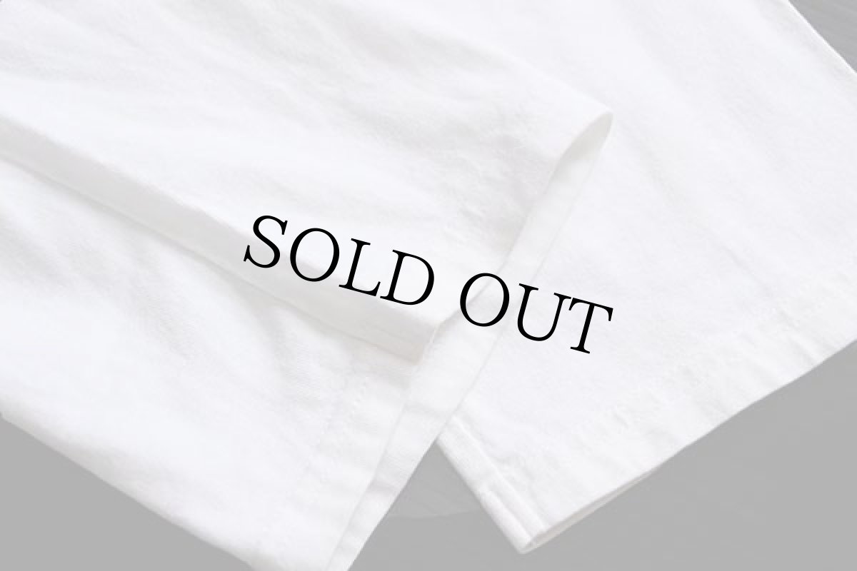 画像6: 00s Championチャンピオン スクリプト ロゴ刺繍 コットン カットソー 白 M (6)