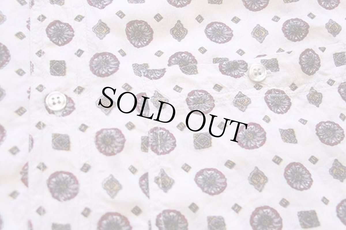 画像5: 80s Cold Wave 小紋柄 総柄 ボタンダウン レーヨンシャツ M (5)