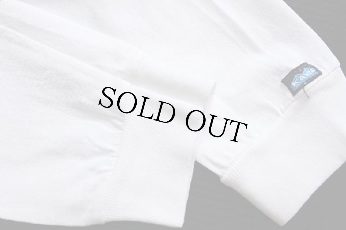 画像5: 00s KAVUカブー ロゴ コットン 長袖Tシャツ 白 (5)
