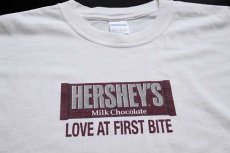 画像3: 00s HERSHEY'Sハーシーズ チョコレート ロゴ コットン 長袖Tシャツ 白 XL (3)