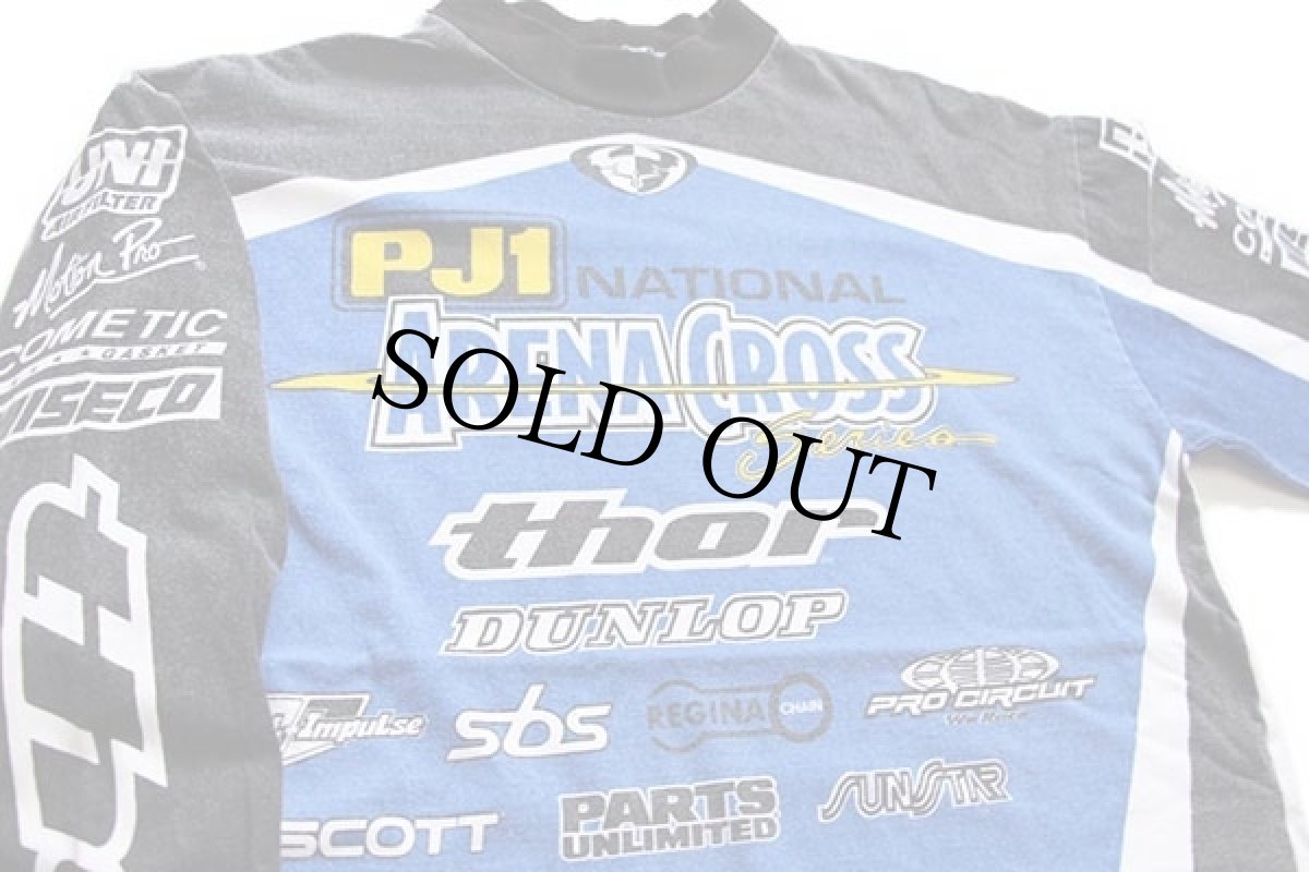 画像3: 90s USA製 Thor モトクロス コットン レーシングシャツ L (3)