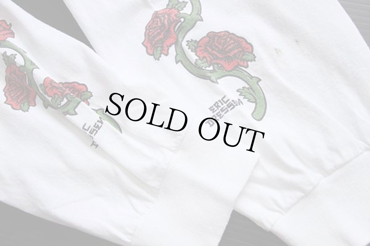 画像5: SANTA CRUZサンタクルーズ ERIC DRESSEN ローズ コットン 長袖Tシャツ 白 (5)