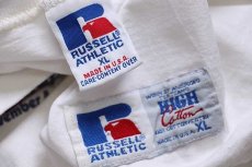 画像5: 90s USA製 RUSSELLラッセル Delchamps CHARITY RUN 95 スニーカー 協賛 両面プリント コットン 長袖Tシャツ 白 XL (5)