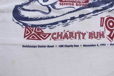 画像6: 90s USA製 RUSSELLラッセル Delchamps CHARITY RUN 95 スニーカー 協賛 両面プリント コットン 長袖Tシャツ 白 XL (6)