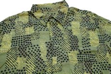 画像3: 80s イタリア製 chemise mode 総柄 比翼 レーヨンシャツ L (3)