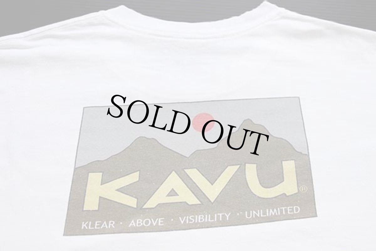 画像4: 00s KAVUカブー ロゴ コットン 長袖Tシャツ 白 (4)
