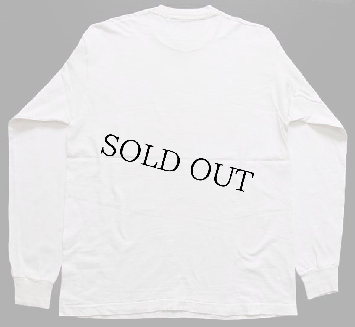 画像2: 90s USA製 shrine show スカル ハート コットン 長袖Tシャツ 生成り XL (2)