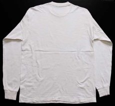 画像2: 90s USA製 shrine show スカル ハート コットン 長袖Tシャツ 生成り XL (2)