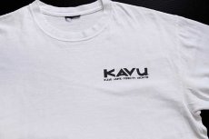 画像3: 00s KAVUカブー ロゴ コットン 長袖Tシャツ 白 (3)