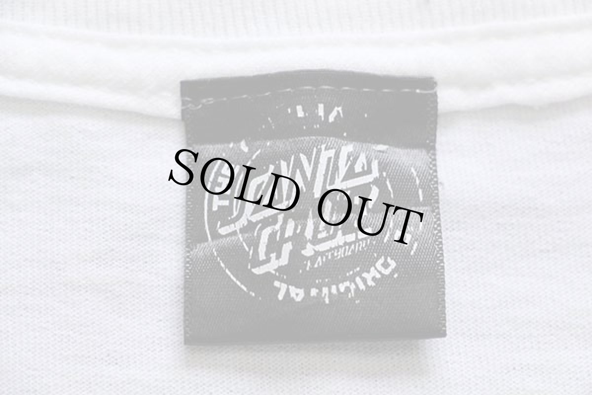 画像4: SANTA CRUZサンタクルーズ ERIC DRESSEN ローズ コットン 長袖Tシャツ 白 (4)