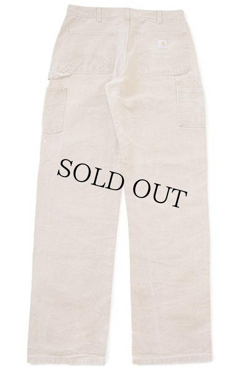 画像3: carharttカーハート ダブルニー ダック地 ペインターパンツ ペンキ飛び 茶 w34 (3)